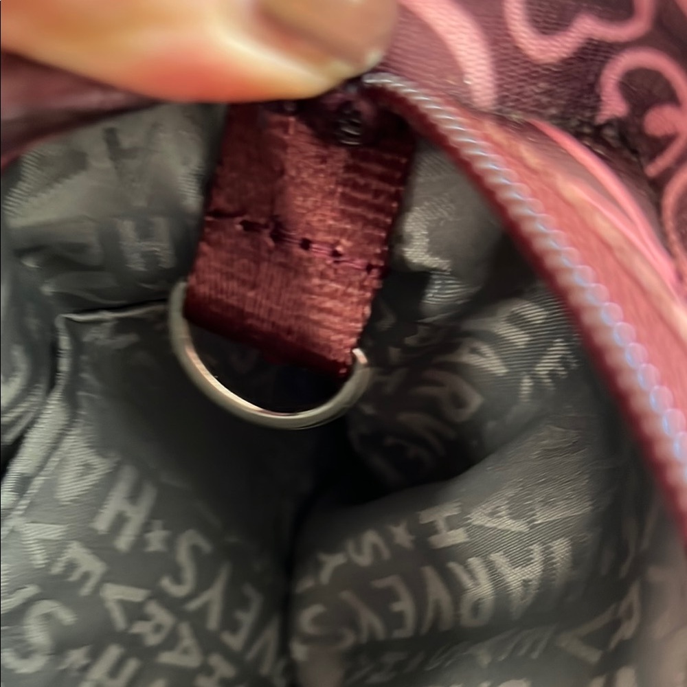 HARVEYS Seatbelt Classic Brown & Pink Leaf and Florals Shoulder Bag Vintage EC - Picture 15 of 17